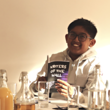 young boy reading book (Instagram Post)